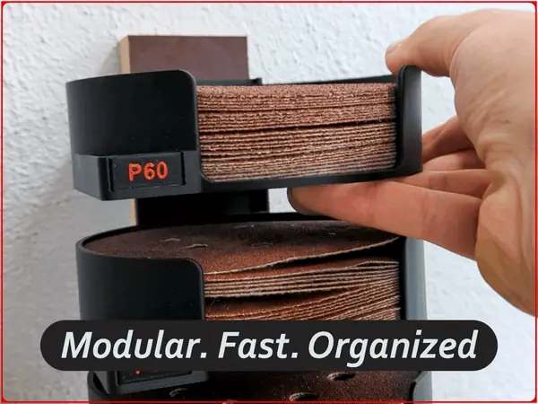Modular & Removable Sandpaper Organizer