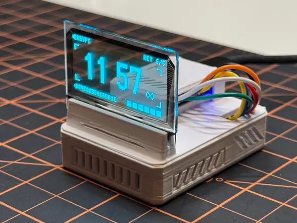 Translucent OLED Enclosure - Orbital/Space Clock