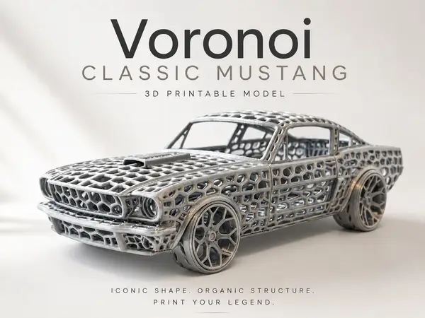 Voronoi Classic Mustang – 3D Printable Car Model