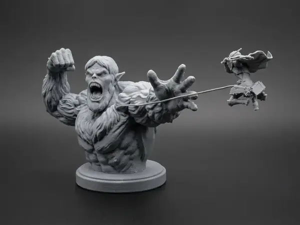 Levi vs Beast Titan Diorama