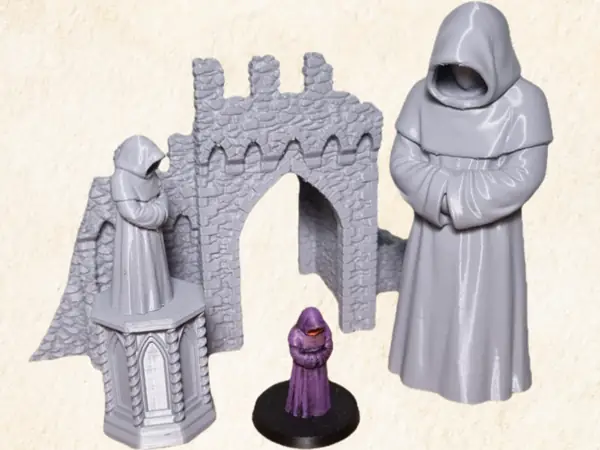 Hooded monk, mysterious stranger or a statue