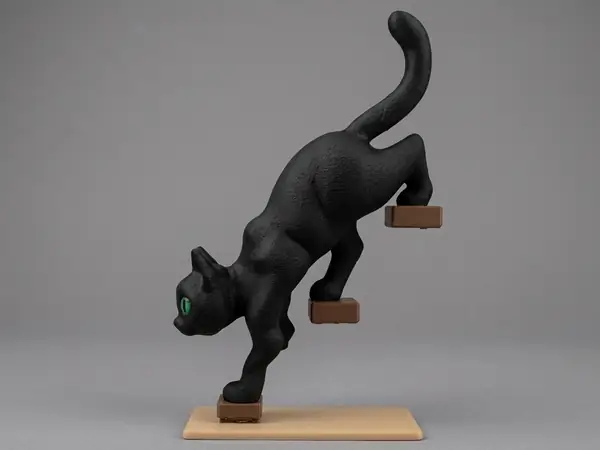 Katze auf Treppe Dekoration