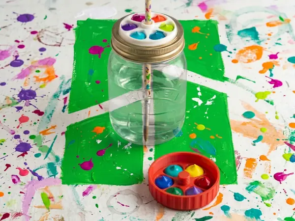 Mason Jar Paint Palette