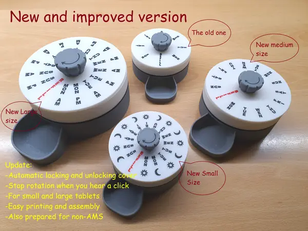 One Click weekly pill dispenser V2.0