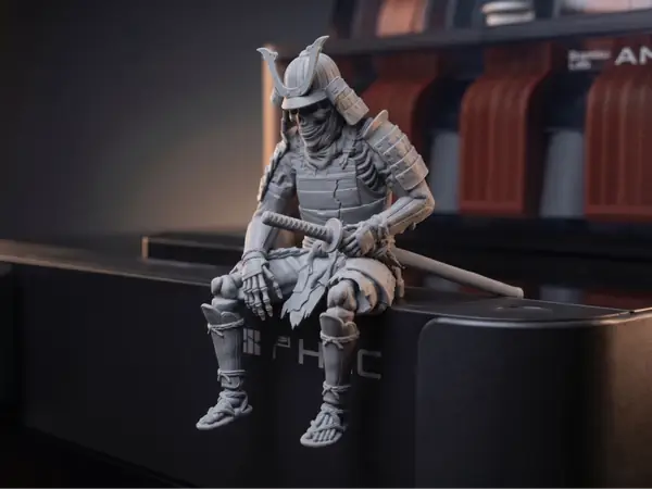 Resting Skeleton Samurai - monitor buddy