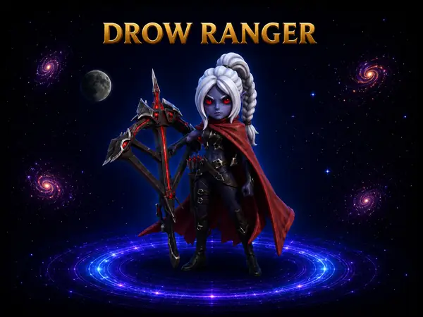 DOTA 2 DROW RANGER ARCANA CHIBI STYLE