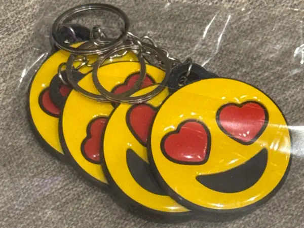 Heart Eyes Love Emoji Keychain