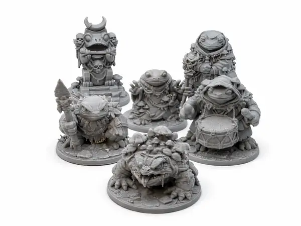 DnD Miniature Frog Cult Swamp Tribe