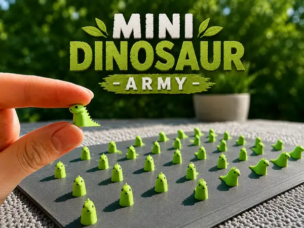 Mini dinosaur army game