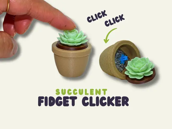 Succulent plant fidget clicker 