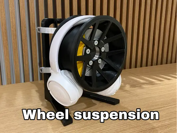 Wheel headphone stand
