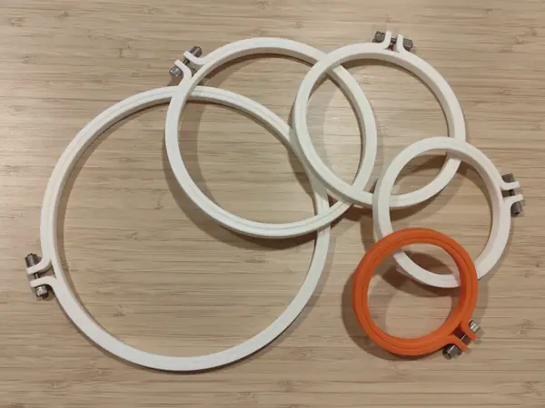 Set of 5 Embroidery Hoops (8,10,12.5,15,20cm)