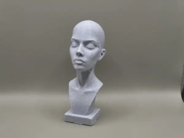 Minimalist Fractured Bust - Modern Sculpture