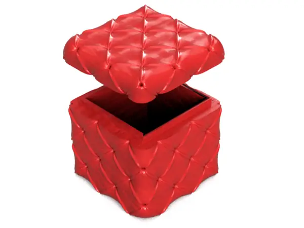 Ottoman with Storage | Upholstered leather/fabric