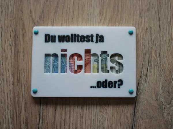Geldgeschenk Nichts Nix Geld Geschenk Weihnachten