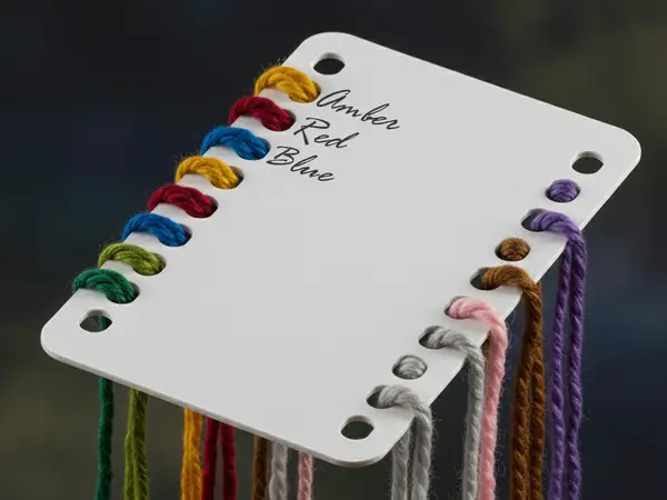Wool Yarn Sample Card - Display your wool colours