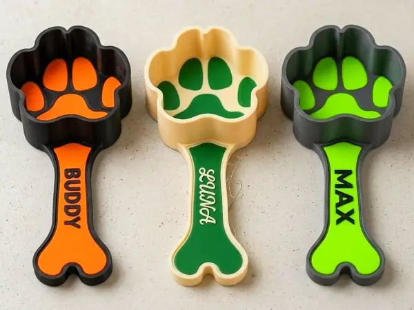 Personalized Paw & Bone Pet Food Scoop