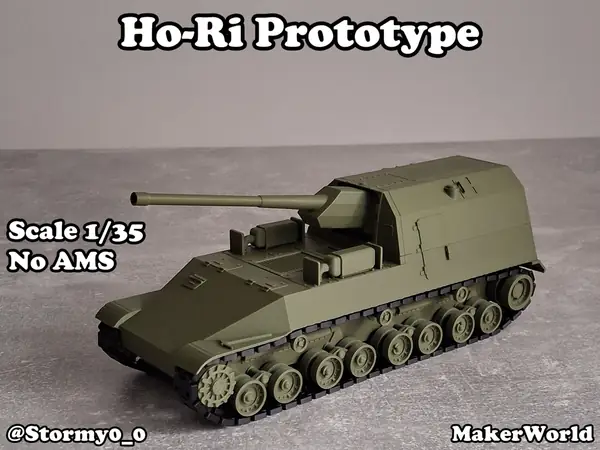 Ho-Ri Prototype || 1/35 Fully 3d Printed Model 