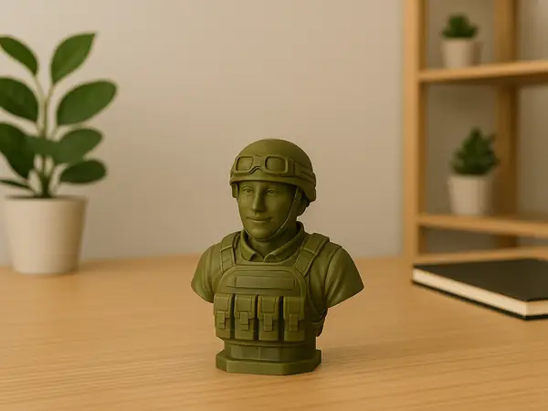 Tabletop Soldier Statue