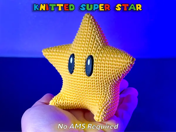 Cute Knitted Super Mario Super Star