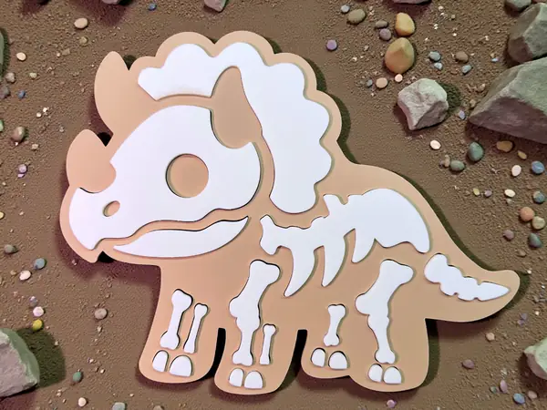 Triceratops Dinosaur Skeleton Puzzle