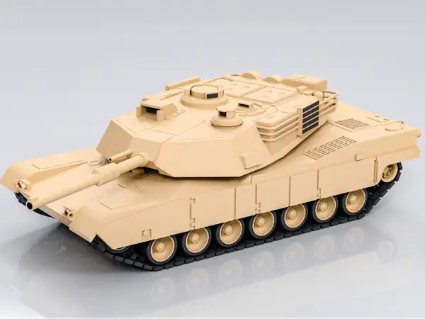 M1A2 Abrams 1:35 fully 3D printed model tank