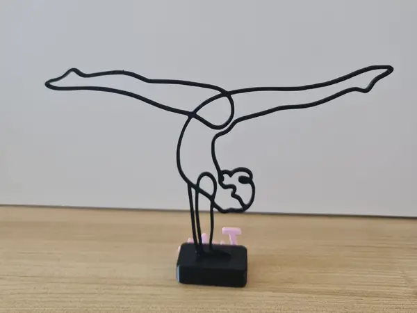 Minimalist Gymnast Line Art Sculpture