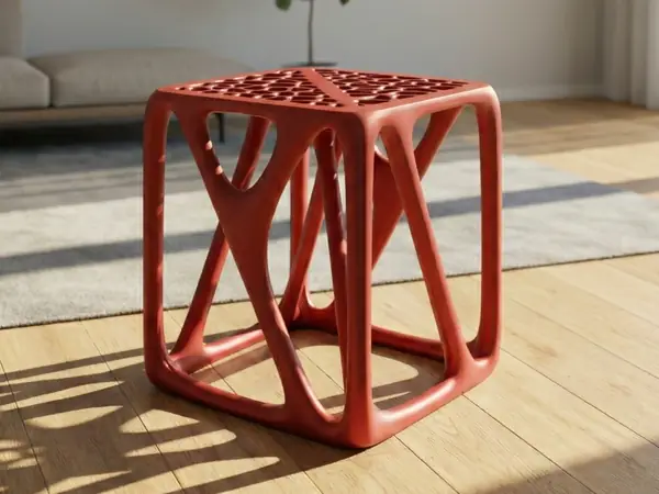 Organic Flow Stool | Architectural Side Table |