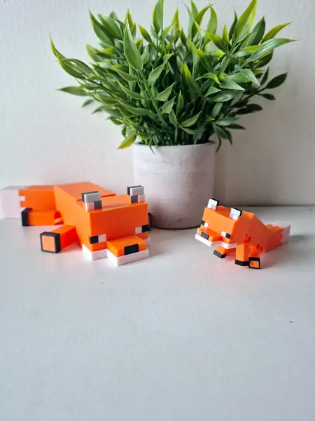 Minecraft fox inspired articulated