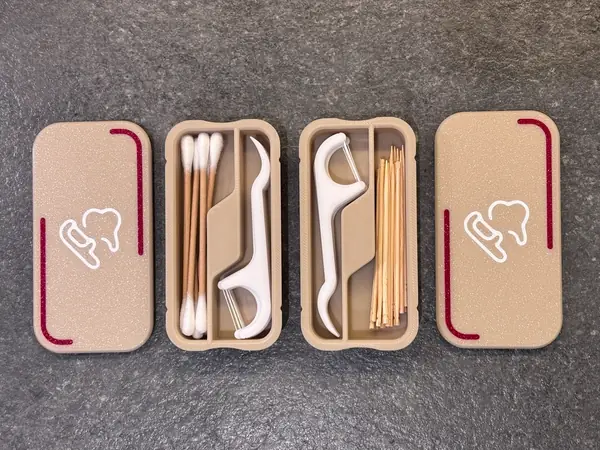 Pocket Travel Floss Toothpick & Swab slide lock