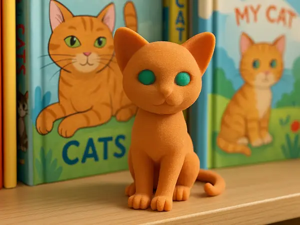 Minimalistische Katzenfigur mit Stil