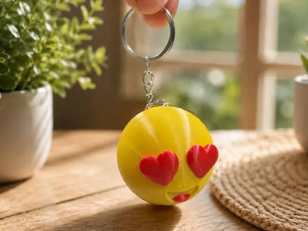 Heart Eyes Emoji Keychain