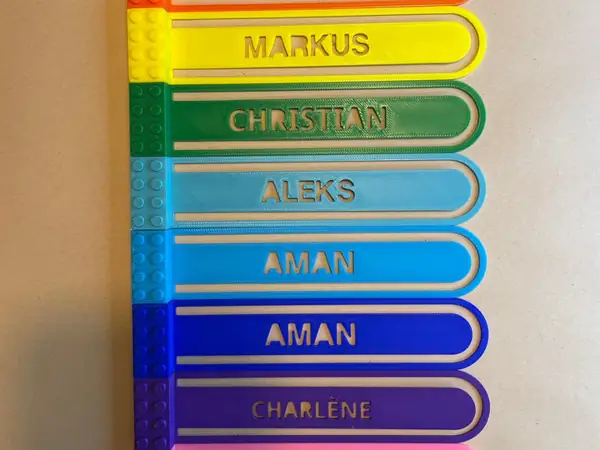 LEGOs Compatible Brick Bookmark custom Name
