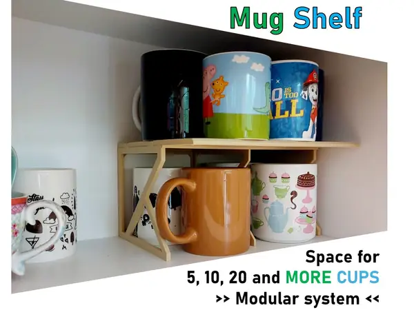 Regal für Gläser, Kaffetassen & Becher - Modular