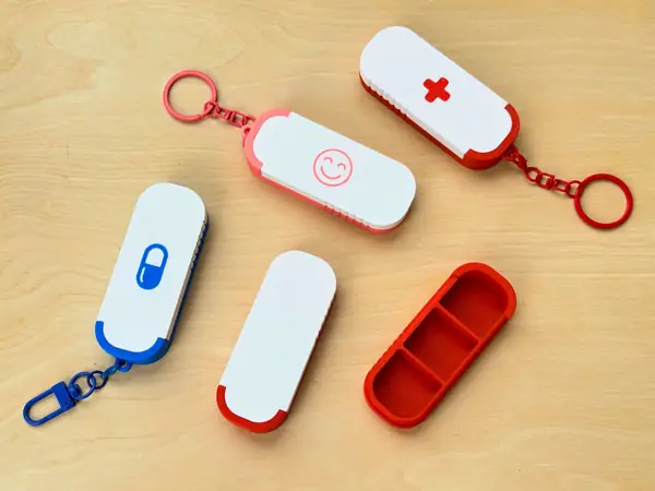Portable Pocket Sliding Lid Pill Box / Parts Box