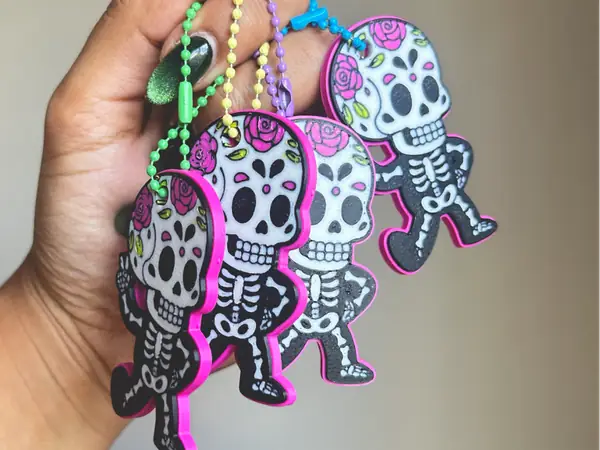 Dia De Los Muertos - Peace Sign (Keychain)