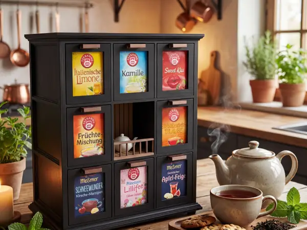 Tea Storage Cabinet Organizer with Drawers Tea Bag