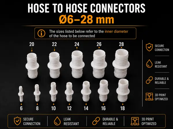 Hose Coupler Set Ø6–28 mm (Same Size)
