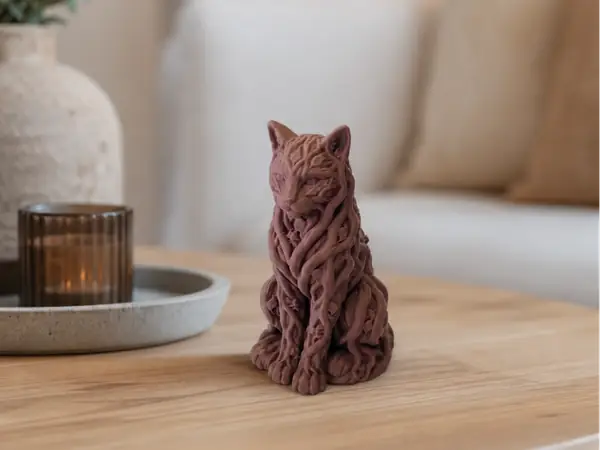 Waldkatze "Rankenblick" Natur Tierfigur V2