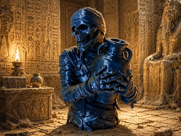 Ancient Egyptian Mummy Guardian of the Canopic Jar