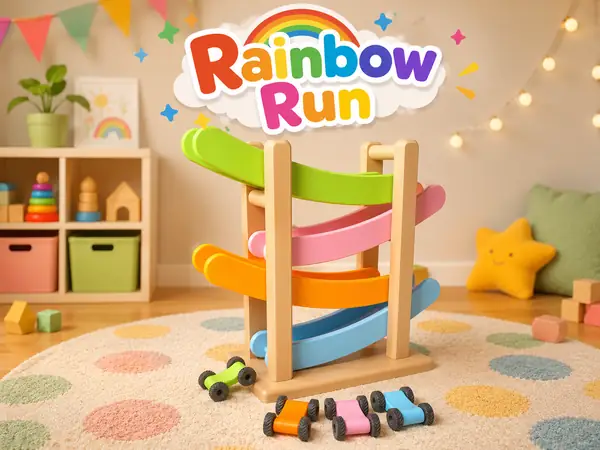 Rainbow Run – Montessori Racing Track for Kids