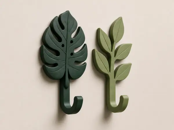 Botanical Leaf Wall Hook Set Nature Towel Hanger