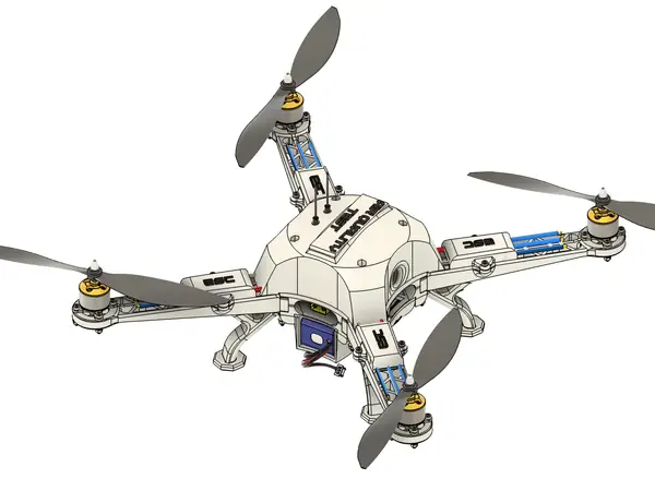 Fully Functional 3D-Printed Drone