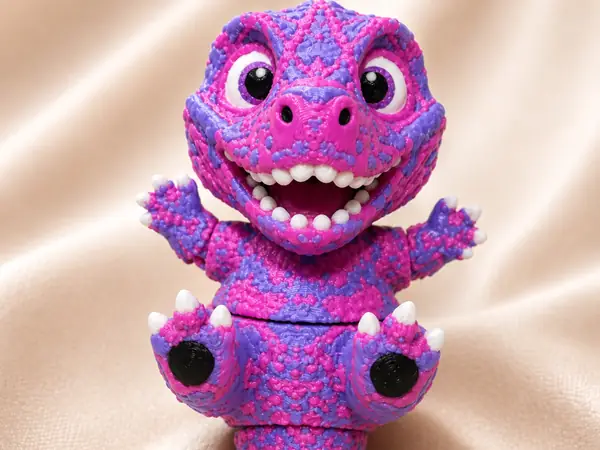 chibi colorful t-rex flexi