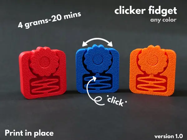 Spin-Click Fidget - Print-in-Place
