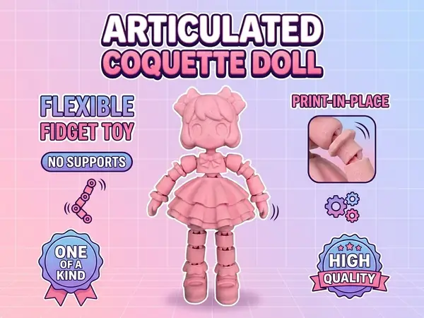Articulated Coquette Doll: Flexible Fidget Toy