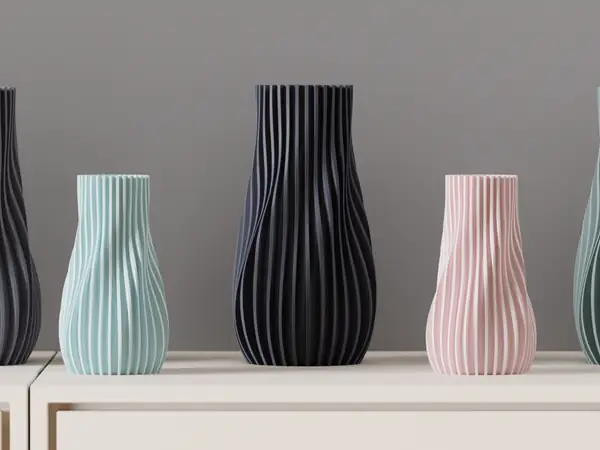Vase. Modern Flowing Sculptural Vase