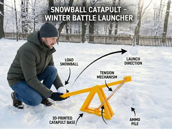 Ultimate Snowball Catapult Winter Battle Launcher