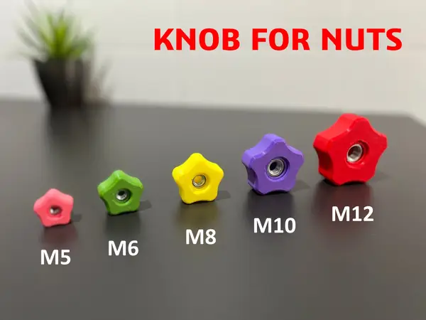 Knob for metric nuts M5 to M12