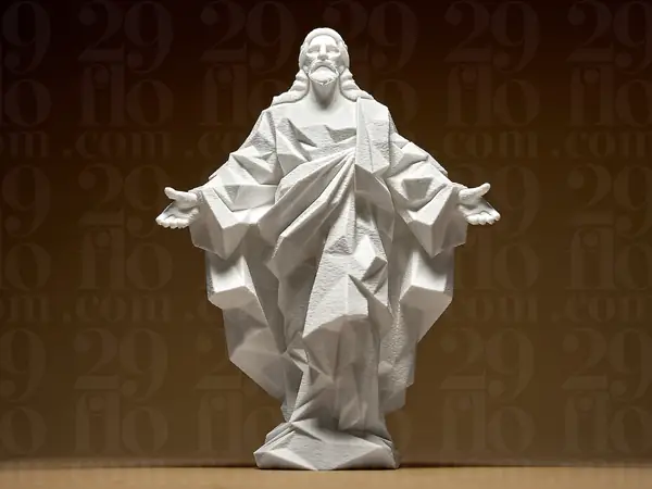 Geometric Jesus Statue